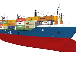 精细民用船只模型 游轮 货轮  (6)